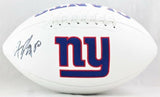 Jeremy Shockey Autographed New York Giants Logo Football - JSA W Auth *Black