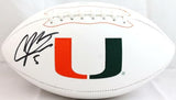 Andre Johnson Autographed Miami Hurricanes Logo Football- JSA W *Black