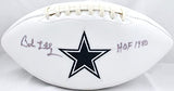 Bob Lilly Autographed Dallas Cowboys Logo Football With HOF 1980- JSA W Auth