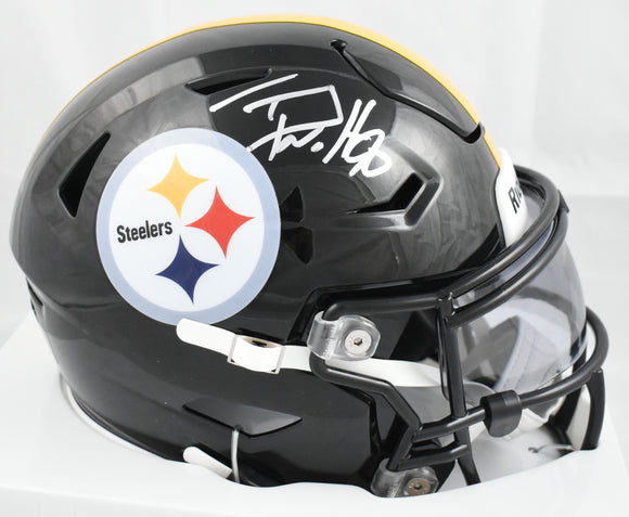 T.J. Watt Signed Pittsburgh Steelers Mid-Size SpeedFlex Helmet - Beckett W Holo