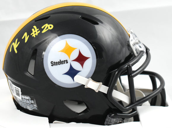 Kaleb Johnson Autographed Pittsburgh Steelers Speed Mini Helmet - Beckett W Holo