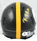 Kaleb Johnson Autographed Pittsburgh Steelers Speed Mini Helmet - Beckett W Holo