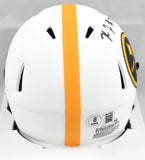 Kaleb Johnson Autographed Steelers Lunar Speed Mini Helmet - Beckett W Hologram