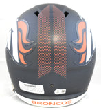 Bo Nix Autographed Denver Broncos F/S Speed Helmet - Beckett W Hologram *White