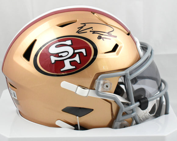 George Kittle Autographed 49ers Mid-Size SpeedFlex Helmet - Beckett W Hologram