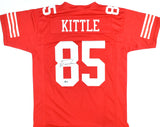 George Kittle Autographed Red Pro Style Jersey - Beckett W Hologram *Black