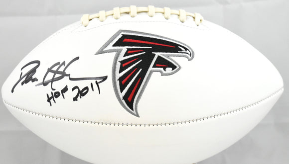 Deion Sanders Autographed Atlanta Falcons Logo Football HOF - Beckett W Hologram