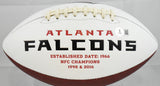 Deion Sanders Autographed Atlanta Falcons Logo Football HOF - Beckett W Hologram