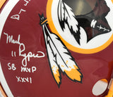Mark Rypien Doug Williams Joe Theismann Signed Redskins F/S Helmet - JSA W