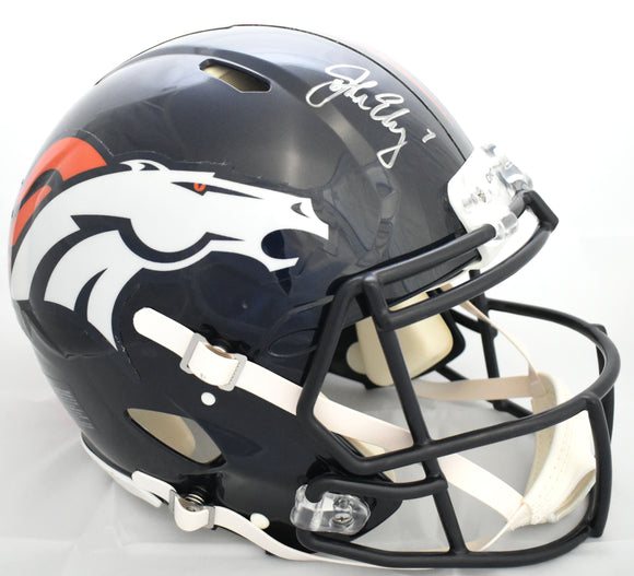 John Elway Autographed Denver Broncos F/S Speed Authentic Helmet Beckett W Holo