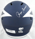 Roger Staubach Signed Cowboys F/S Amp Speed Helmet - Beckett W Holo *Back