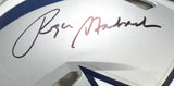 Roger Staubach Signed Cowboys F/S Speed Auth Helmet 2 insc. - Beckett W Holo