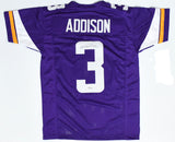 Jordan Addison Autographed Purple Pro Style Jersey - Beckett W Hologram *Black