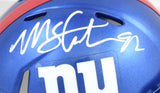 Michael Strahan Autographed New York Giants Speed Mini Helmet - Beckett W Holo