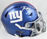 Brian Burns Signed New York Giants Mid-Size SpeedFlex Helmet - Beckett W Holo