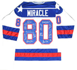 1980 Miracle on Ice Team USA Autographed White Pro Style Jersey 18 Sigs Beckett