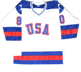 1980 Miracle on Ice Team USA Autographed White Pro Style Jersey 18 Sigs Beckett