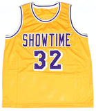 Magic Johnson Autographed Gold Pro Style Jersey - Beckett W Hologram *Silver