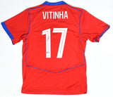 Vitinha Autographed PSG Red Third Soccer Jersey #17 - Beckett W Holo *L