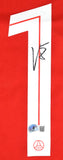 Vitinha Autographed PSG Red Third Soccer Jersey #17 - Beckett W Holo *L