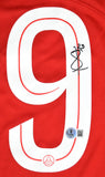 Bradley Barcola Autographed PSG Red Third Soccer Jersey #29 - Beckett W Holo *L