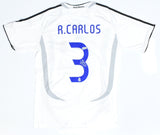 Roberto Carlos Autographed Real Madrid Home Soccer Jersey #3 - Beckett W Holo *M