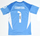 Thibaut Courtois Autographed Real Madrid Home Soccer Jersey #1 Beckett W Holo *M