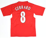 Steven Gerrard Autographed Liverpool Home Soccer Jersey #8 - Beckett Holo *M