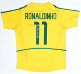 Ronaldinho Autographed Brazil Home Soccer Jersey #11 - Beckett Holo *L