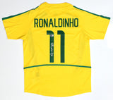 Ronaldinho Autographed Brazil Home Soccer Jersey #11 - Beckett Holo *M