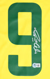 Ronaldo Autographed Brazil Home Soccer Jersey #9 - Beckett Holo *L