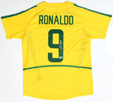 Ronaldo Autographed Brazil Home Soccer Jersey #9 - Beckett Holo *M