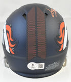 Jahdae Barron Autographed Denver Broncos Speed Mini Helmet - Beckett W Holo