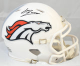 Jahdae Barron Autographed Denver Broncos Alt Speed Mini Helmet - Beckett W Holo
