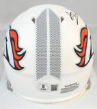 Jahdae Barron Autographed Denver Broncos Alt Speed Mini Helmet - Beckett W Holo