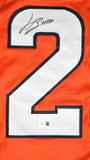 Jahdae Barron Autographed Orange Pro Style Jersey - Beckett W Hologram *Black