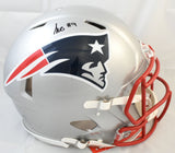 Kayshon Boutte Autographed Patriots F/S Speed Authentic Helmet - Beckett W Holo