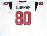 Andre Johnson Autographed White Pro Style Jersey - Beckett W Hologram *Black