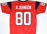Andre Johnson Autographed Red Pro Style Jersey - Beckett W Hologram *Black