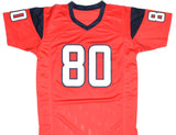 Andre Johnson Autographed Red Pro Style Jersey - Beckett W Hologram *Black