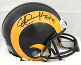 Eric Dickerson Autographed Rams Mini Helmet w/ HOF - Beckett Hologram