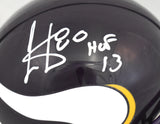 Cris Carter Autographed Vikings 83-01 Mini Helmet w/ HOF - Beckett Holo