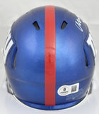 Abdul Carter Autographed New York Giants Speed Mini Helmet - Beckett Holo