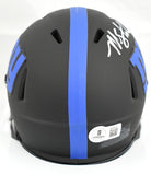 Michael Strahan Signed New York Giants Eclipse Speed Mini Helmet - Beckett Holo