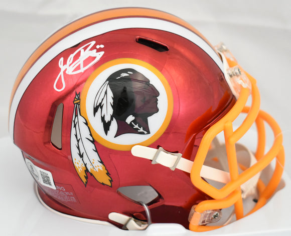 John Riggins Autographed Redskins Chrome Speed Mini Helmet