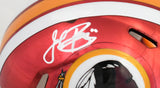 John Riggins Autographed Redskins Chrome Speed Mini Helmet - Beckett Holo