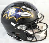 Zay Flowers Autographed Baltimore Ravens F/S SpeedFlex Helmet - Beckett W Holo