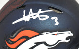 Will Lutz Autographed Denver Broncos Speed Mini Helmet - Beckett W Holo