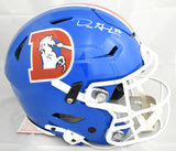 Dre Greenlaw Signed Denver Broncos F/S 75-96 SpeedFlex Helmet - Beckett W Holo