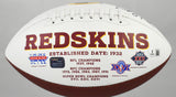 Mark Rypien John Riggins Doug Williams Signed Redskins Logo Football - Beckett